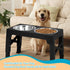 Niubya Elevated Dog Bowls with 2 Stainless Steel Bowls, Raised Adjustable Dog Bowl for Small Medium and Large Dogs