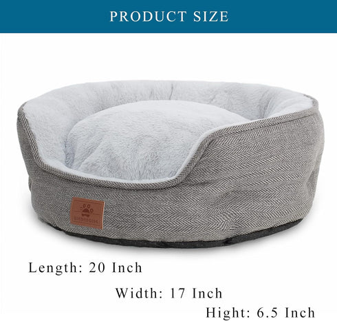 Indoor Cat Beds, Small Dog Bed, Calming Donut Cuddler Dog Beds, Soft Anxiety Cozy Pet Beds for Small/Medium Dogs