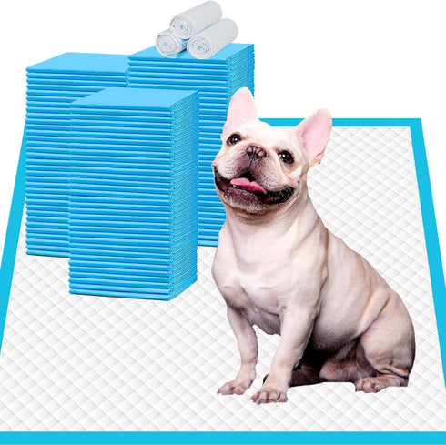 IMMCUTE Puppy Pee Pads 22"x23"-150 Count - Super Absorbent & Leak-Proof Disposable Pet Piddle and Potty Pads for