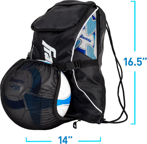 Franklin Sports Deluxe Soccer Backpacks with Ball Holder, Boys + Girls Equipment Bags for Youth + Adult
