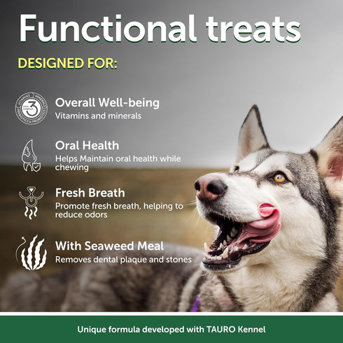 5.29 oz) Nature's Protection Dental Chews for Dogs - Grain Free Dental Sticks - Natural Dog Breath Freshener Treats