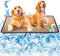 Dogs Cooling Mat, Pet Self Cooling Pad for Summer, Washable Ice Silk Sleep Mat for Large Dogs and Cats (Coffee, Large)