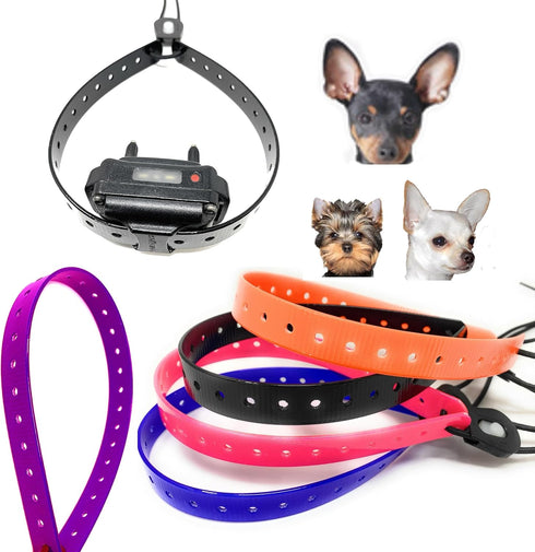 Replacement GPS eCollar with Adjustable Bungee, Multi-Hole Design, and Secure Toggle Closure for Small Dogs (Black