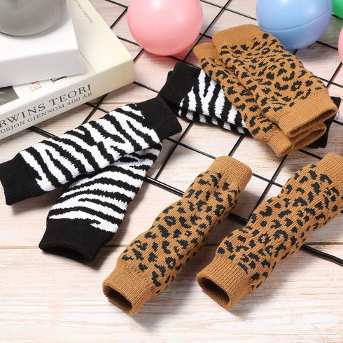 Geyoga 8 Pcs Knitted Elastic Dog Leg Warmers, Hock Protectors, Covers for Medium Large Pets, XL