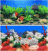 Lainrrew Aquarium Background Poster HD, Dual-Sided Water Plants & Fish Tank Landscape, 19.7"x11.8"