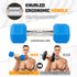 Portzon Rubber Dumbbell Weight Set, 2 Pcs, 5-50 LB, Anti-Slip, Anti-roll, Hex Shape