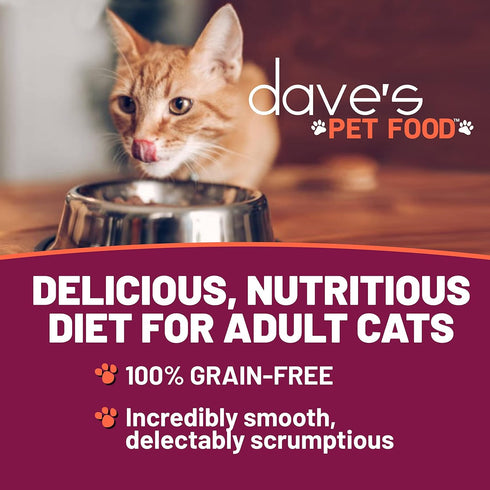Dave's Pet Food Grain Free Wet Cat Food (Shredded Chicken in Gravy), 13.2 oz Cans (Case of 12) Made in Canada