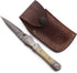 Handmade Damascus Steel Folding Tactical Knife for EDC, Hunting, Survival, Camping, Full Tang Camel Bone Handle