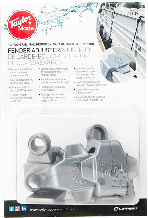 Taylor Made Pontoon Rail Fender Adjuster (4-Pack) - Fits Over 1" & 1-1/4" Square Pontoon Rails - Durable ABS Plastic - Clamps Securely - Simple Height Adjustment - Repositionable - 2020108452 by TaylorMade