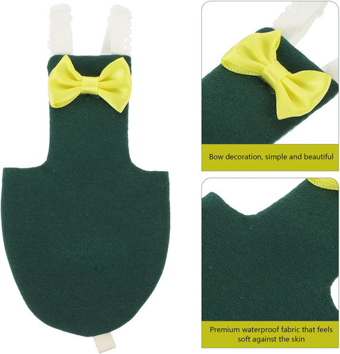 2XL UPKOCH Bird Diaper Flight Suit Reusable Parakeet Diaper Clothes for Pet Birds with Pad Dark Green Suitable