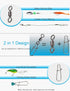Fishing Swivels Snaps Set, Rolling Bearing Swivel with Duo Lock Snap Connector for Freshwater and Saltwater Fishing