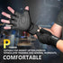 ihuan Ventilated Weight Lifting Gym Workout Gloves with Wrist Wrap Support for Men & Women, Full Palm Protection