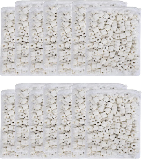 JIHAQUA 14 lbs Bio Ceramic Rings Filter Media for Pond Fish Tank Canister Filter