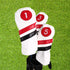 Golf Head Covers Set of 3, Vintage PU Driver Fairway Wood Headcovers for Golf Club