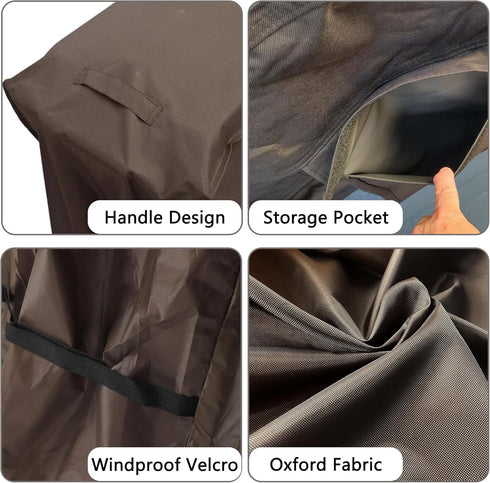 80-100 420D 36"L 19.5"W 31.5"H) Cooler Cart Cover Waterproof, Universal Patio Cooler Cover for Qt Patio Rolling Ice