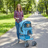 4 04T BestPet Wheels Pet Stroller Cat Dog Cage Stroller Travel Folding Carrier