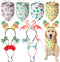 8 Pcs Hawaiian Dog Bandana Party Headbands Set | Cute Puppy Bibs for Small & Large Dogs, Tropical Party Accessories