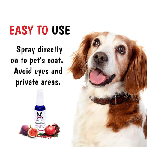 Warren London Wet Kiss Dog Cologne, 2 Ounce Bottle, Pomegranate & Fig, Long Lasting Spray