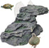 kathson Turtle Basking Platform, Baby Tortoise Climbing Ramp for Reptiles, Dock Resting Terrace Stone (Medium Size: