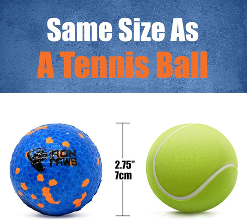 Indestructible Dog Ball, Blue - Tough Dog Toy for Aggressive Chewers, Great for Indoor and Outdoor Play, Soft Dog Toy for Fetch