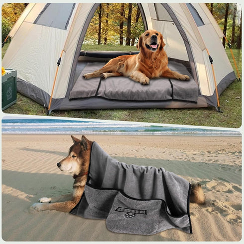 Microfiber Dog Towels Set, 2 Pack Quick Dry Large Dog Towel for Drying Dogs, Super Soft Pet Bath Towels (24 * 40 inch,
