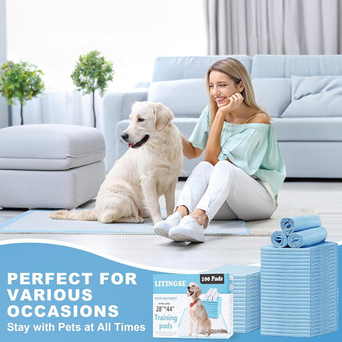 Puppy Pee Pads for Dogs, 28"x44", 40 Count, Extra Large Leak-Proof & Super Absorbent Disposable Training Pads