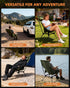 Trakiom High Back Portable Compact Camping Chair, Lightweight Green Folding Chair with Head Support & Widened Seat