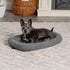 Furhaven Dog Bed for Extra Small Dogs & Indoor Cats, 100% Washable Sherpa Fleece Bolster Crate Pad - Gray, Extra Small