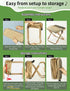 4 270Lbs 3s Setup, 600D 5000 COMELY Camping Stool Folding Chair: All-Terrain Pocket Stool, Anti-Sink Feet Stability