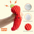 Squeaky Dog Plush Toy, Bite_Stick Collection, 8'', for Small and Medium Dogs, Red Chili