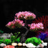 Beaupretty Artificial Aquarium Plants, Pink Cherry Blossom Tree Decor for Fish Tank, Realistic Plastic Decorations.