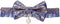 Blueberry Pet Gold Print Lucky Clouds Cat Collar - Breakaway Lace Choker in Blue with Bow Tie