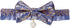 Blueberry Pet Gold Print Lucky Clouds Cat Collar - Breakaway Lace Choker in Blue with Bow Tie