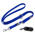 DDOXX Nylon Dog Leash, 6.6 ft, 3-Way Adjustable Leash for Dogs - XS (Blue), Red Dog Leash
