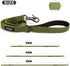 Fida 4 FT Heavy Duty Dog Leash - Green with 2 Padded Handles, Traffic Handle & Easy Snap Hook for All Breeds