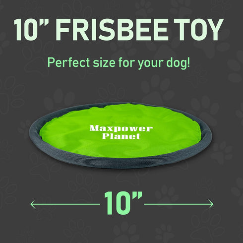 Maxpower Planet Dog Frisbee X2 Pack - Soft Catch Floating Frisbee for Dogs, Lightweight 10-inch Flying Disc for All