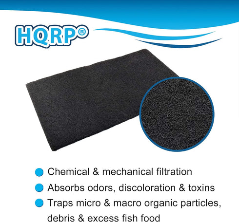 HQRP Cut to Fit Activated Carbon Filter Media Pad - 18x10 for Aquariums, Terrariums, Hydroponic Systems