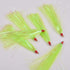 Fishing Teasers, 12/18pcs Squid Teaser Fishing Mylar Flash for Flounder Rigs, Saltwater Fishing Lure in 3 Colors