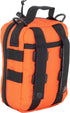LINE2design First Aid (Ifak) Pouch, EMS Bag for Tactical EDC Rescue Utility Gear, Includes USA Patch - Orange