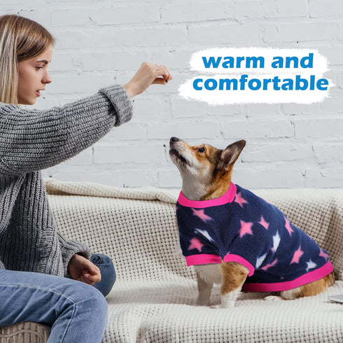 7 Pcs Dog Fleece Sweaters, Soft Fleece Puppy Outfits, Winter Dog Sweatshirt for Chihuahua Yorkshire