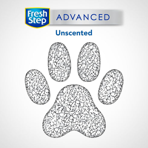 Fresh Step Clumping Cat Litter - Unscented, Long Lasting Odor Control with Activated Charcoal, 18.5 lb