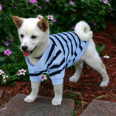 Pet Dog Striped T-Shirt Cotton Vest for Dogs and Cats, Spring Summer Tee Shirt for Small Medium Large Pets, French