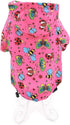 Small Pet Cat Dog Raincoat Hoodie Coat, Waterproof Rain Jacket Rainwear (XS: Length - 10", Pink)