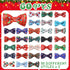 60 Pcs Christmas Dog Collar Bow Ties Bulk, Warm Snowman Detachable Bowties for Small Medium Large Dogs, Cat Grooming