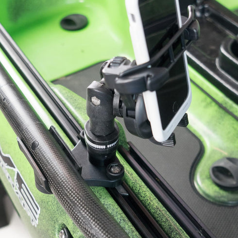 RAILBLAZA QuickGrip Kayak Paddle Holder Clip - Trackmount for Paddle, Pole or Landing Net Storage