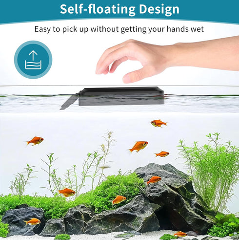 2 0.2 Inch hygger Aquarium Magnet Glass Cleaner, Magnetic Fish Tank Cleaner with Blades for Glass and Acrylic