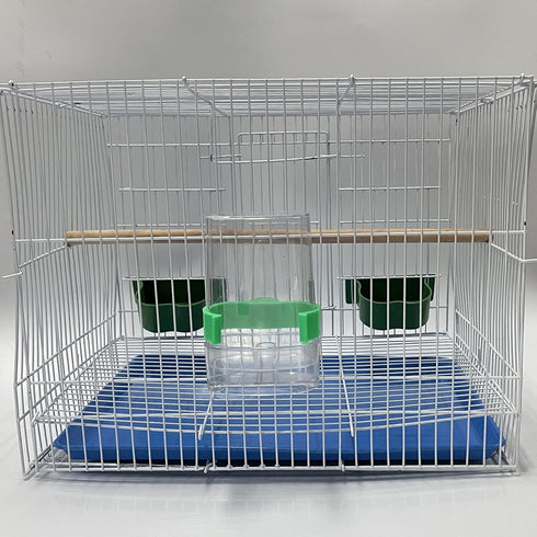 Seneme Automatic Bird Water Dispenser for Cage - 2 Pack Clear Food Feeder with Plastic Fruit Vegetable Feeder