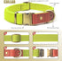 QRDA Dog Collar and Leash Set, Fluorescent Yellow Adjustable Durable Nylon for Small/Medium/Large Dogs