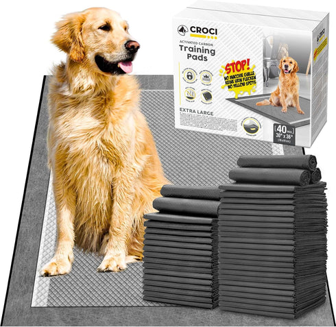 CROCI Potty Pads for Dogs XXL 30x36in, Charcoal Pet Pee Pads Odor-Control