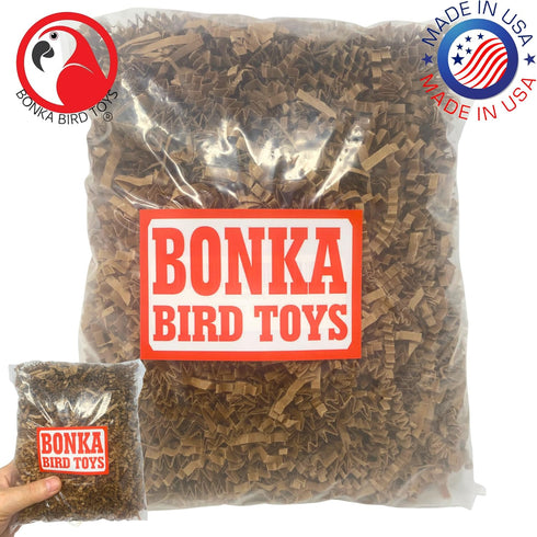Bonka Bird Toys 1574 Natural Crinkle Paper Foraging Bird Craft Basket Shred
